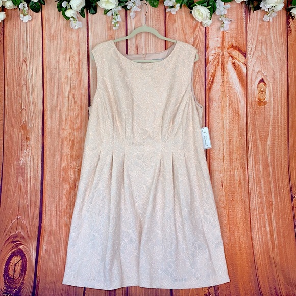 J. Howard Blush Shimmer Sleeveless Midi Dress 1690 - Picture 1 of 8